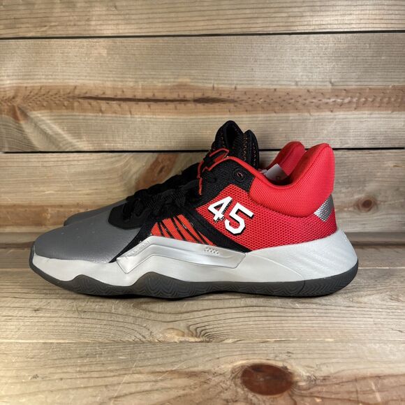 NEW Adidas DON Issue 1 'Black History Month' Shoes Gray Red Cavs EF9911 Mens 7 - Picture 2 of 13